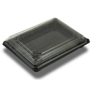 Pojemnik czarny z pokrywką na sushi OP-09