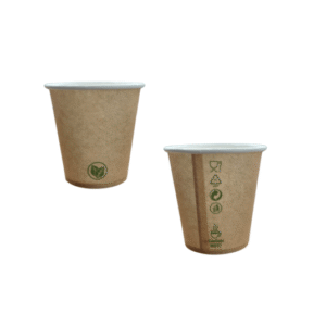Kubek papierowy 100ml kraft plastic free